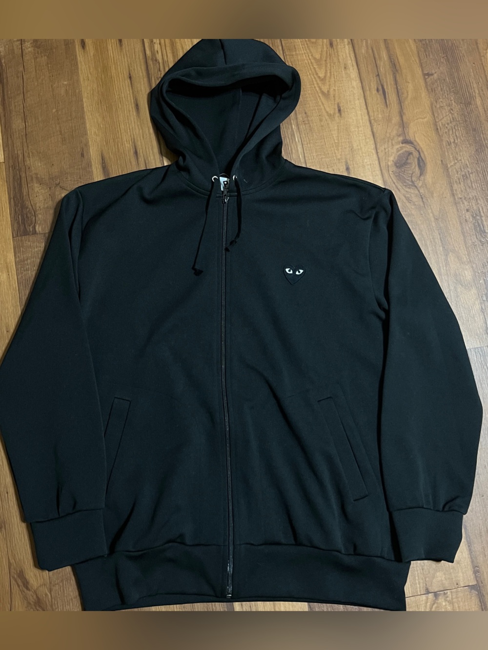 Comme Des Garcons Play Full Zip Hoodie Men’s Size XXL Big Heart Logo
